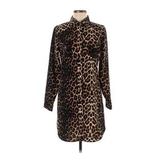Cowgirl Justice Leopard Print Renegade Snap Shirt Dress - S